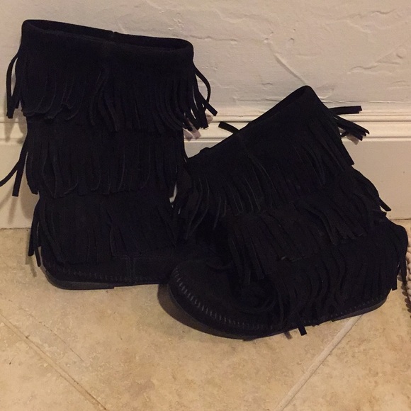 Leather suede boots - Picture 2 of 6